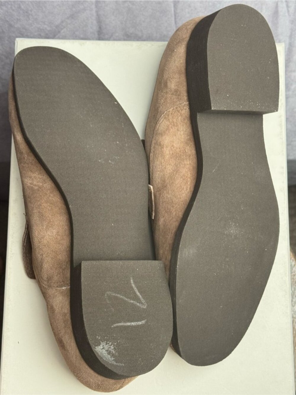 Hush Puppies Brown Suede Loafers Men 8,5 Wide Made in Canada NOS - Picture 6 of 9